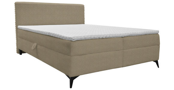 BOXBETT 140/200 cm in Hellbraun - Hellbraun/Schwarz, Design, Holz/Holzwerkstoff (140/200cm) - Xora