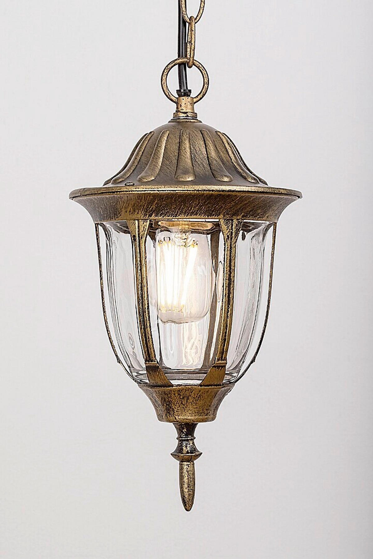 ZUNANJA VISEČA SVETILKA  MILANO      16,5/100 cm       - barve medenine/prozorno, Romantika, kovina/steklo (16,5/100cm)