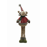 DEKORATIONSREN  - vit/röd, Lifestyle, metall/textil (22/68/14cm) - X-Mas
