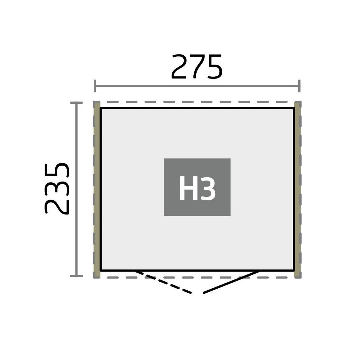 GERÄTEHAUS 275/222/235 cm  - Dunkelgrau, Basics, Metall (275/222/235cm) - Biohort