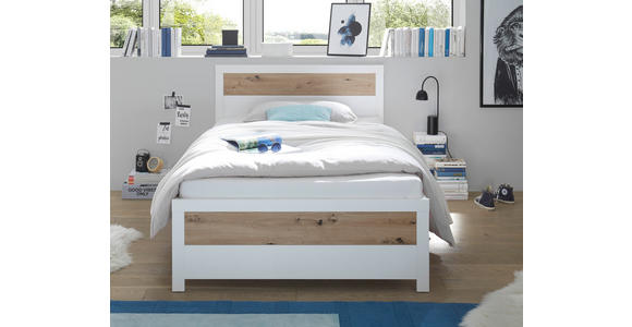 JUGENDZIMMER - Weiß/Eiche Artisan, KONVENTIONELL, Holzwerkstoff (120/200cm) - Xora