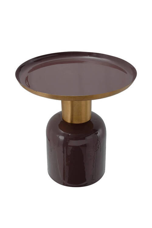 BEISTELLTISCH Lila, Goldfarben  - Lila/Goldfarben, Basics, Metall (40,5/42,5/40,5cm) - Kayoom