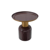 BEISTELLTISCH Lila, Goldfarben  - Lila/Goldfarben, Basics, Metall (40,5/42,5/40,5cm) - Kayoom