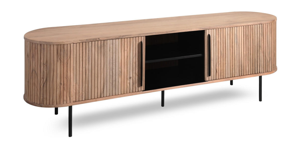 LOWBOARD  in  - Grau, KONVENTIONELL, Holz/Metall (175cm) - Livetastic