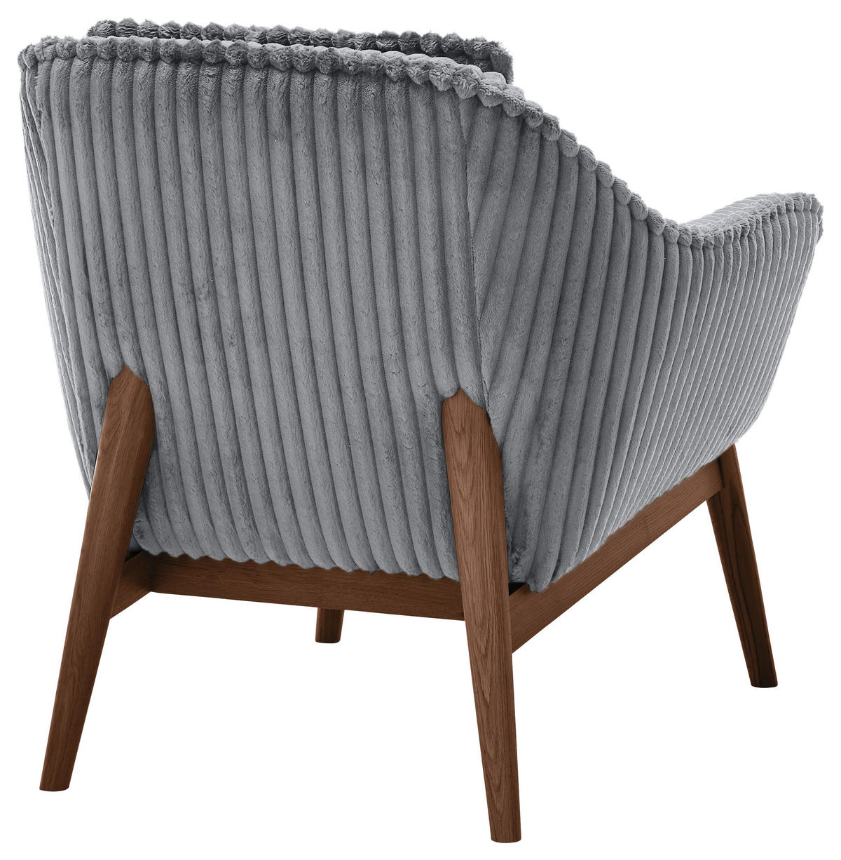 SESSEL in Cord Dunkelgrau  - Dunkelgrau/Dunkelbraun, KONVENTIONELL, Holz/Textil (77/90/85cm) - SetOne by Musterring