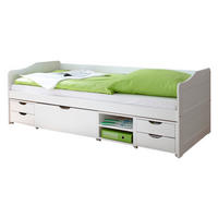 STAURAUMBETT 90/200 cm  in Weiß  - Weiß, MODERN, Holz (90/200cm) - MID.YOU