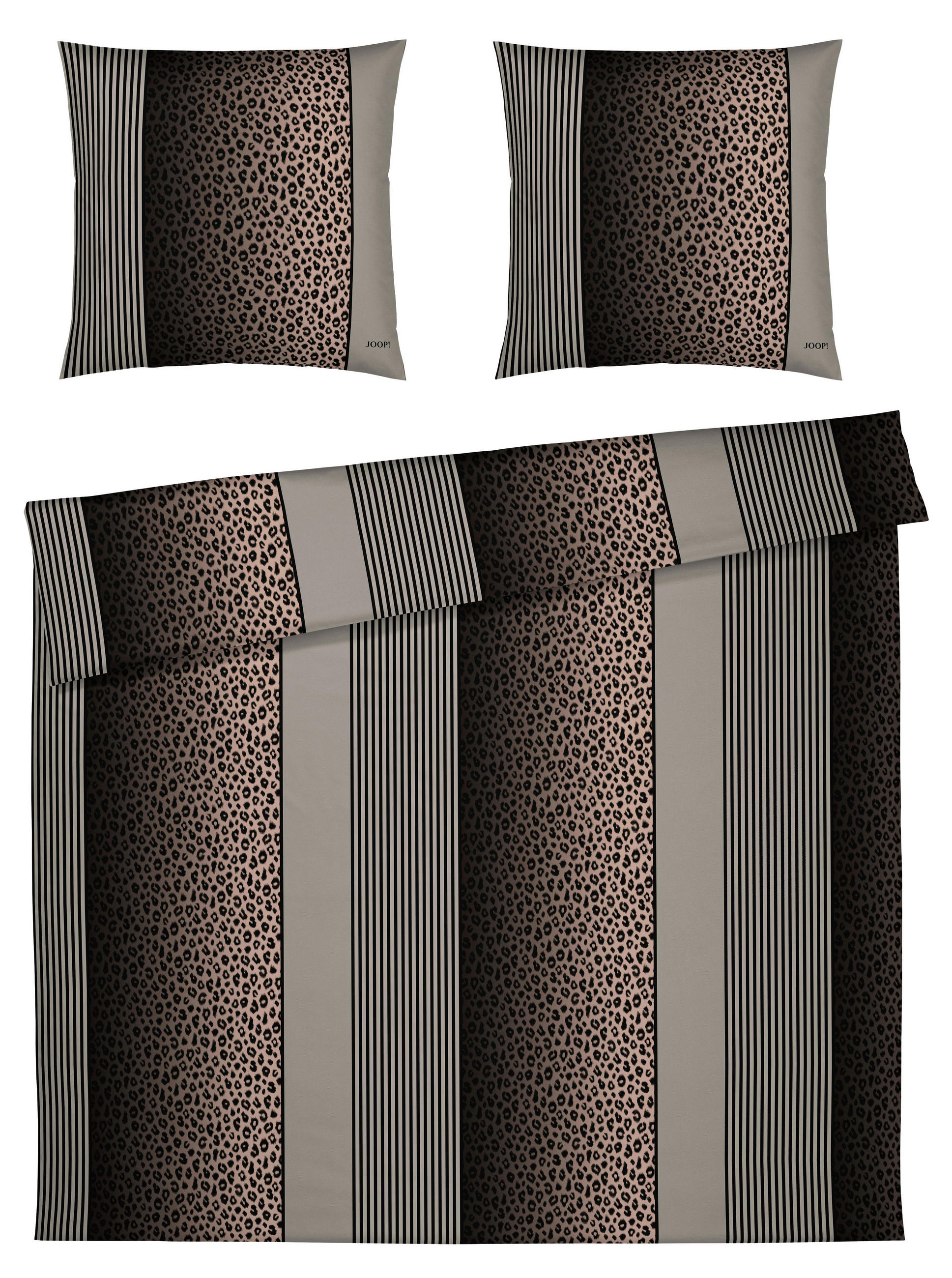 BETTWÄSCHE Joop! Leo Makosatin 200/200 cm  - Taupe, Design, Textil (200/200cm) - Joop!