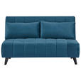 SCHLAFSOFA Samt Dunkelblau  - Schwarz/Dunkelblau, Design, Holz/Textil (143/82/91cm) - Carryhome