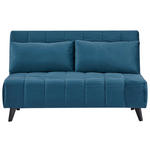 SCHLAFSOFA Samt Dunkelblau  - Schwarz/Dunkelblau, Design, Holz/Textil (143/82/91cm) - Carryhome