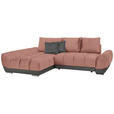 ECKSOFA in Braun, Grau, Rosa  - Braun/Rosa, MODERN, Textil/Metall (192/290cm) - Carryhome