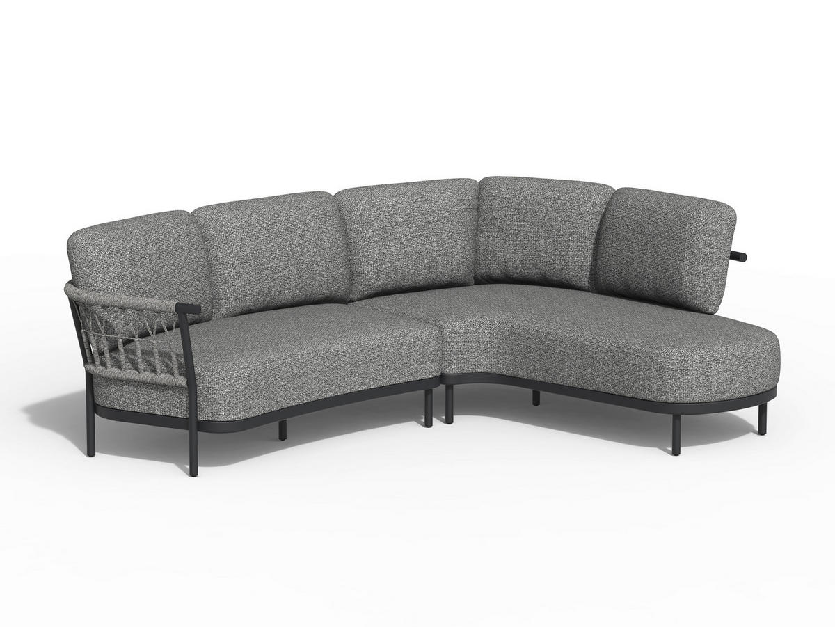 LOUNGEGARNITUR  - Grau, Basics, Textil/Metall (287/214cm) - Tierra Outdoor