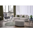 ECKSOFA  in Chenille Greige  166/235 cm  - Greige/Schwarz, MODERN, Kunststoff/Textil (166/235cm) - Hom`in