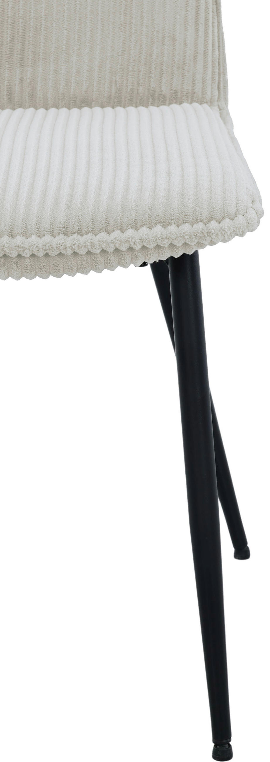 VIERFUSSSTUHL - Beige/Schwarz, MODERN, Textil/Metall (47/91/61,5cm) - Livetastic