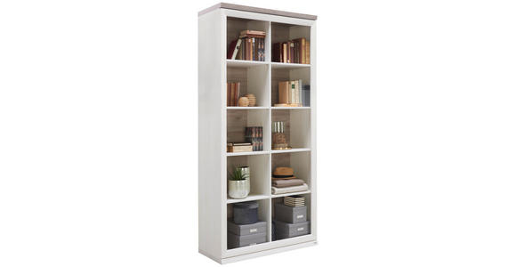 REGAL Grau, Kieferfarben 100/209/43 cm - Grau/Kieferfarben, LIFESTYLE, Holz/Holzwerkstoff (100/209/43cm) - Hom`in