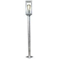 WEGELEUCHTE Karo   - Klar/Zinkfarben, Basics, Glas/Metall (100/11/11cm)