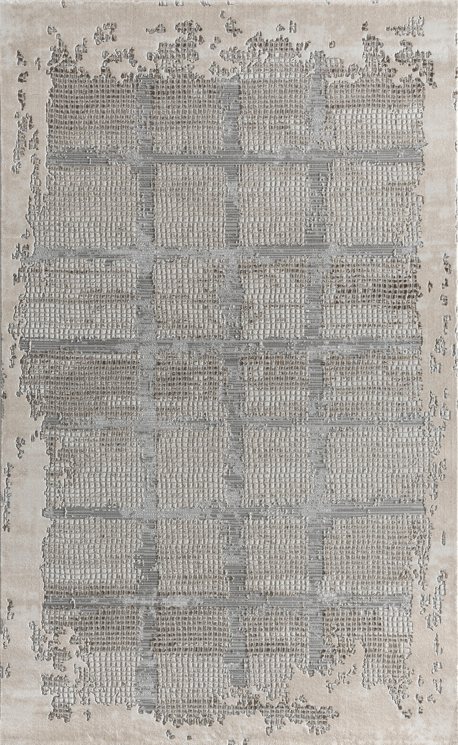 Novel Vintage-Teppich Pera Creme, Grau 160x230 cm