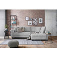 ECKSOFA  in Cord Hellgrau  - Hellgrau/Schwarz, KONVENTIONELL, Holz/Textil (267/181cm) - Carryhome