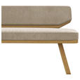 SITZBANK 190/80/52 cm Flachgewebe Eichefarben, Beige Eiche massiv  - Eichefarben/Beige, Basics, Holz/Textil (190/80/52cm) - Carryhome