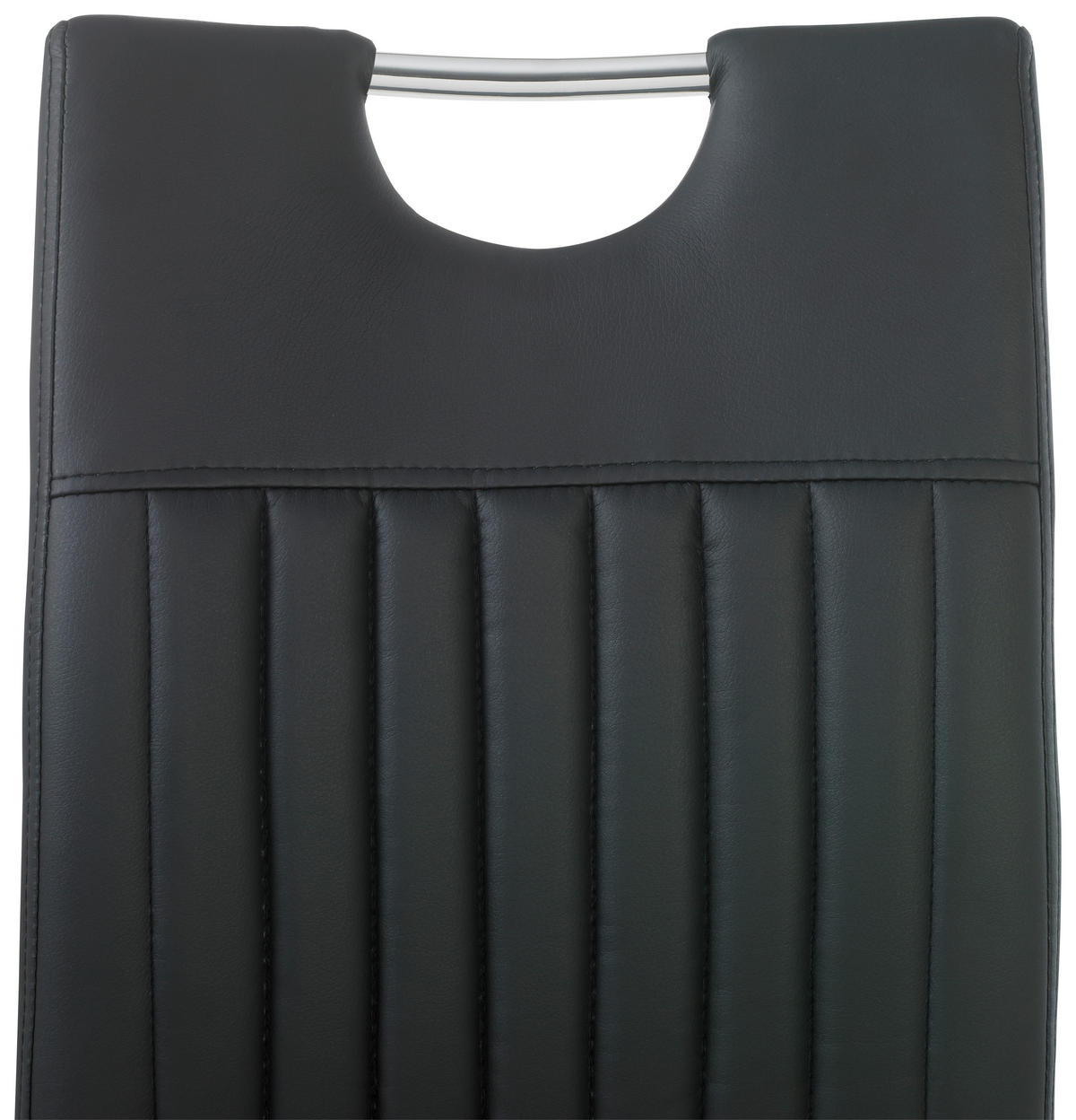 SZÁNKÓTALPAS SZÉK fém, textil fekete, krómszínű  - krómszínű/fekete, Design, textil/fém (43/96/58,5cm) - Carryhome