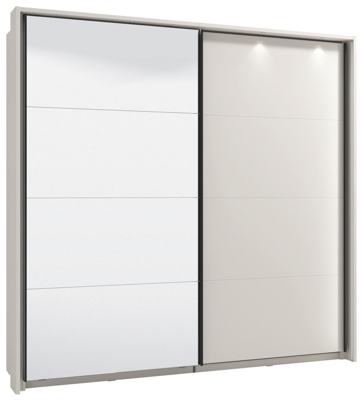 SKŘÍŇ S POSOUVACÍMI DVEŘMI, kašmírová, 220/217,5/62 cm - kašmírová, Konvenční, kompozitní dřevo/sklo (220/217,5/62cm) - Xora