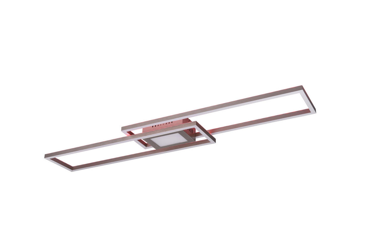 LED-DECKENLEUCHTE 38 W     - Nickelfarben, Basics, Metall (110/7/21cm) - Trio Leuchten
