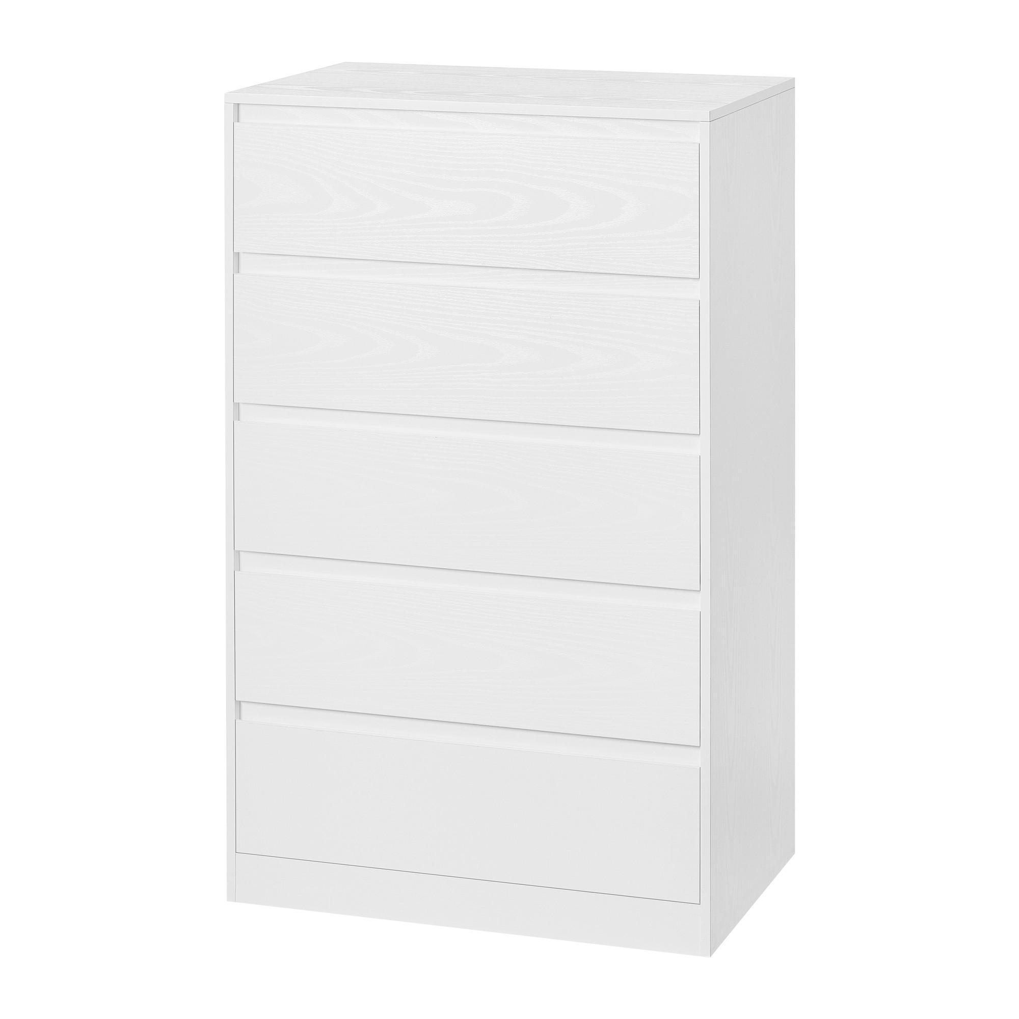 KOMMODE , 60/97,4/40 cm, 5 Schublade(n)  - Weiß, Trend, Holzwerkstoff (60/97,4/40cm) - Boxxx
