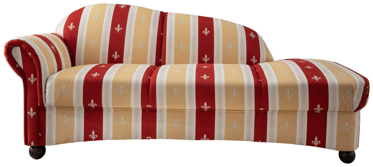 OTTOMANE  in Mikrofaser Rot  - Wengefarben/Rot, KONVENTIONELL, Holz/Textil (86/84/190cm) - Livetastic