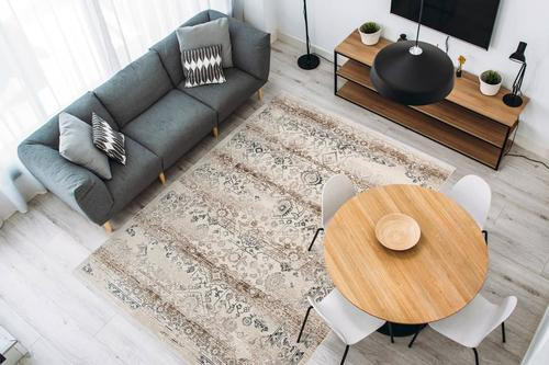 VINTAGE KOBEREC, 120/170 cm, béžová - béžová, Design, textil (120/170cm)