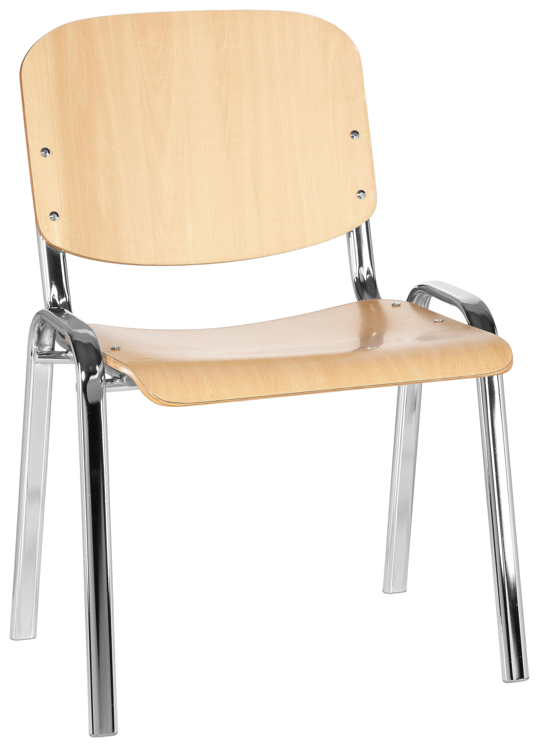 BESÖKSSTOL  i bokfärgad, kromfärg  - bokfärgad/kromfärg, Basics, metall/trä (58/81/48cm) - MID.YOU