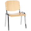 BESÖKSSTOL  i bokfärgad, kromfärg  - bokfärgad/kromfärg, Basics, metall/trä (58/81/48cm) - MID.YOU