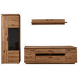 WOHNWAND  in Eichefarben  300/204/50 cm  - Eichefarben/Anthrazit, Natur, Glas/Holz (300/204/50cm) - Linea Natura