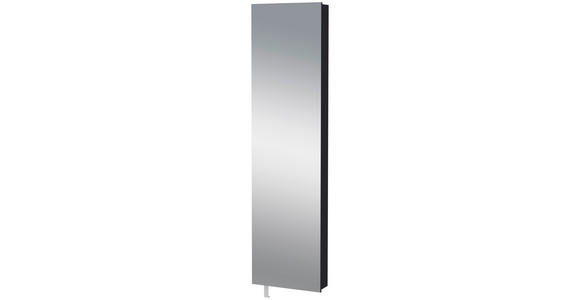 SCHUHSCHRANK 50/195/18 cm - Anthrazit, Design, Glas/Holzwerkstoff (50/195/18cm) - Xora
