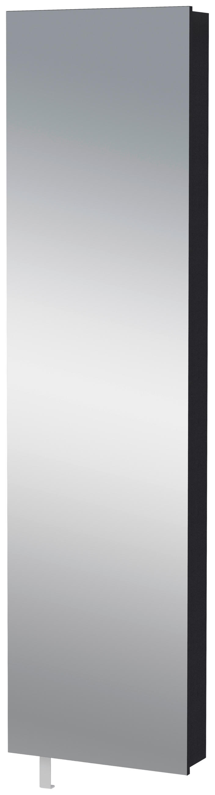 SCHUHSCHRANK GW-1189  in 50/195/18 cm  - Anthrazit, Design, Glas/Holzwerkstoff (50/195/18cm) - Xora