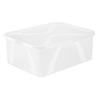 BOX MIT DECKEL    36,3/26,6/13,4 cm  - Transparent, KONVENTIONELL, Kunststoff (36,3/26,6/13,4cm) - Rotho