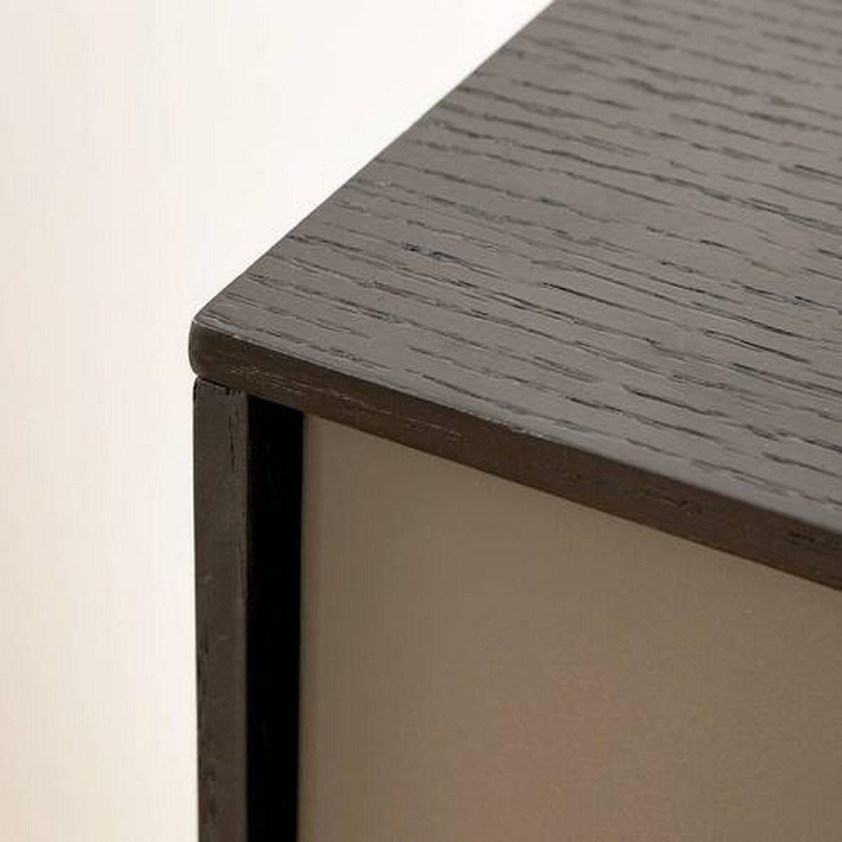 KOMODA, antracit, črna  - črna/antracit, Design, kovina/leseni material (160/82/45cm) - home24
