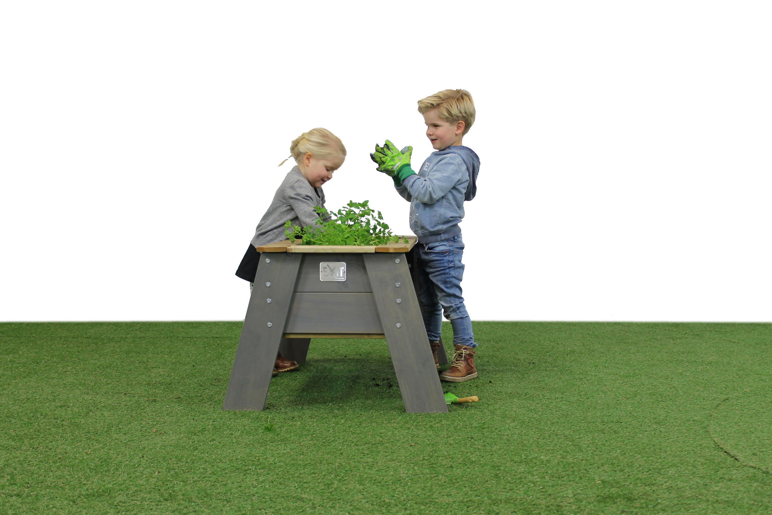HOCHBEET EXIT L Holz Grau  - Grau, KONVENTIONELL, Holz (94/68/50cm) - Exit