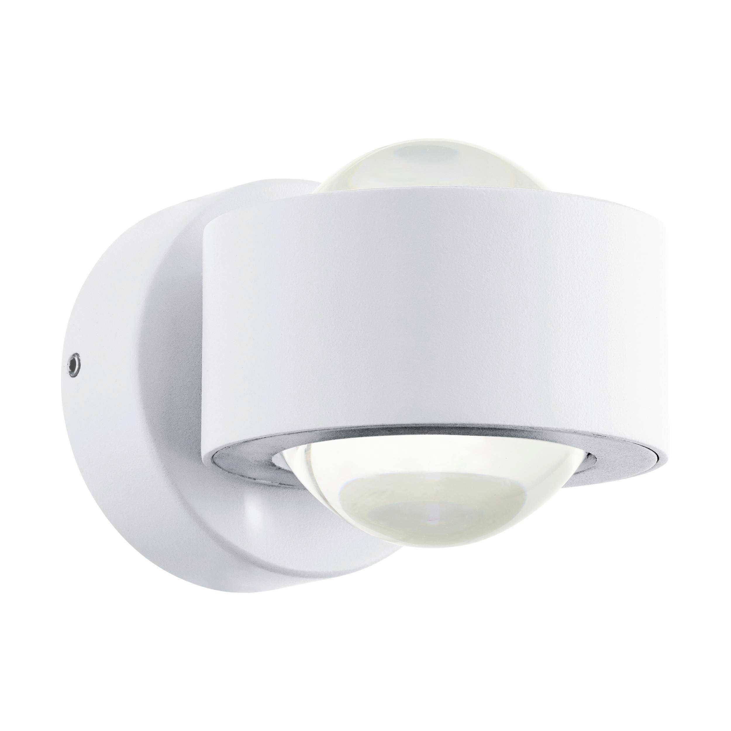 AUSSENWANDLEUCHTE - Klar/Weiss, Design, Glas/Metall (9/8,5cm) - Eglo