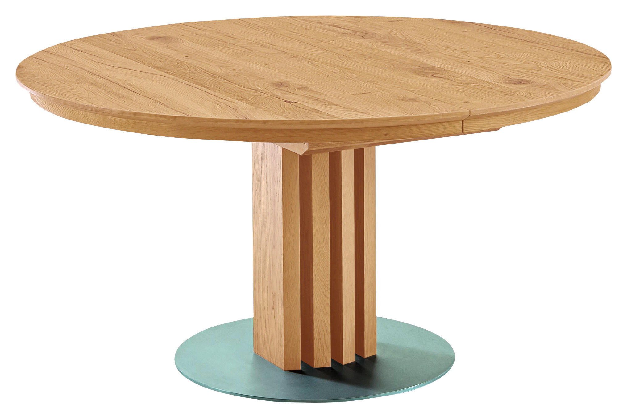 ESSTISCH 140/140/75 cm Echtholz  Holz, Metall ausziehbar rund Eichefarben  - Eichefarben, KONVENTIONELL, Holz/Metall (140/140/75cm) - Venjakob