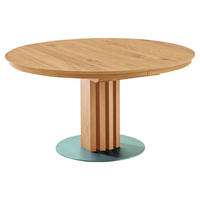 ESSTISCH 140/140/75 cm Echtholz  Holz, Metall ausziehbar rund Eichefarben  - Eichefarben, KONVENTIONELL, Holz/Metall (140/140/75cm) - Venjakob