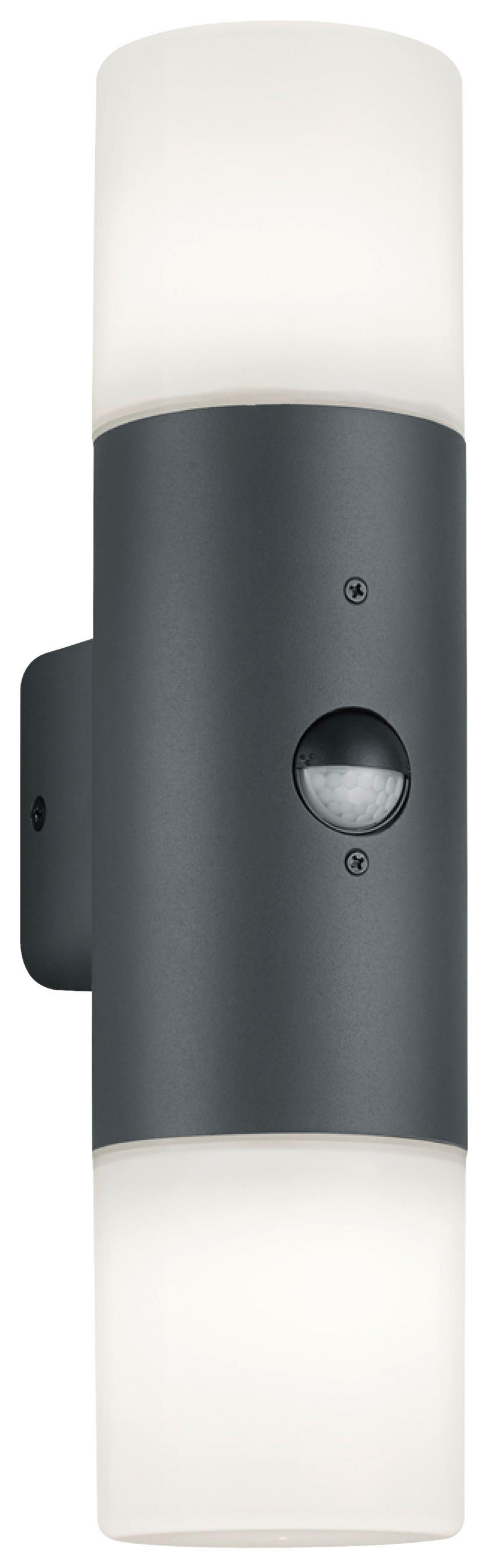 AUßENWANDLEUCHTE 8,5/33 cm   - Anthrazit/Weiß, Basics, Kunststoff/Metall (8,5/33cm)