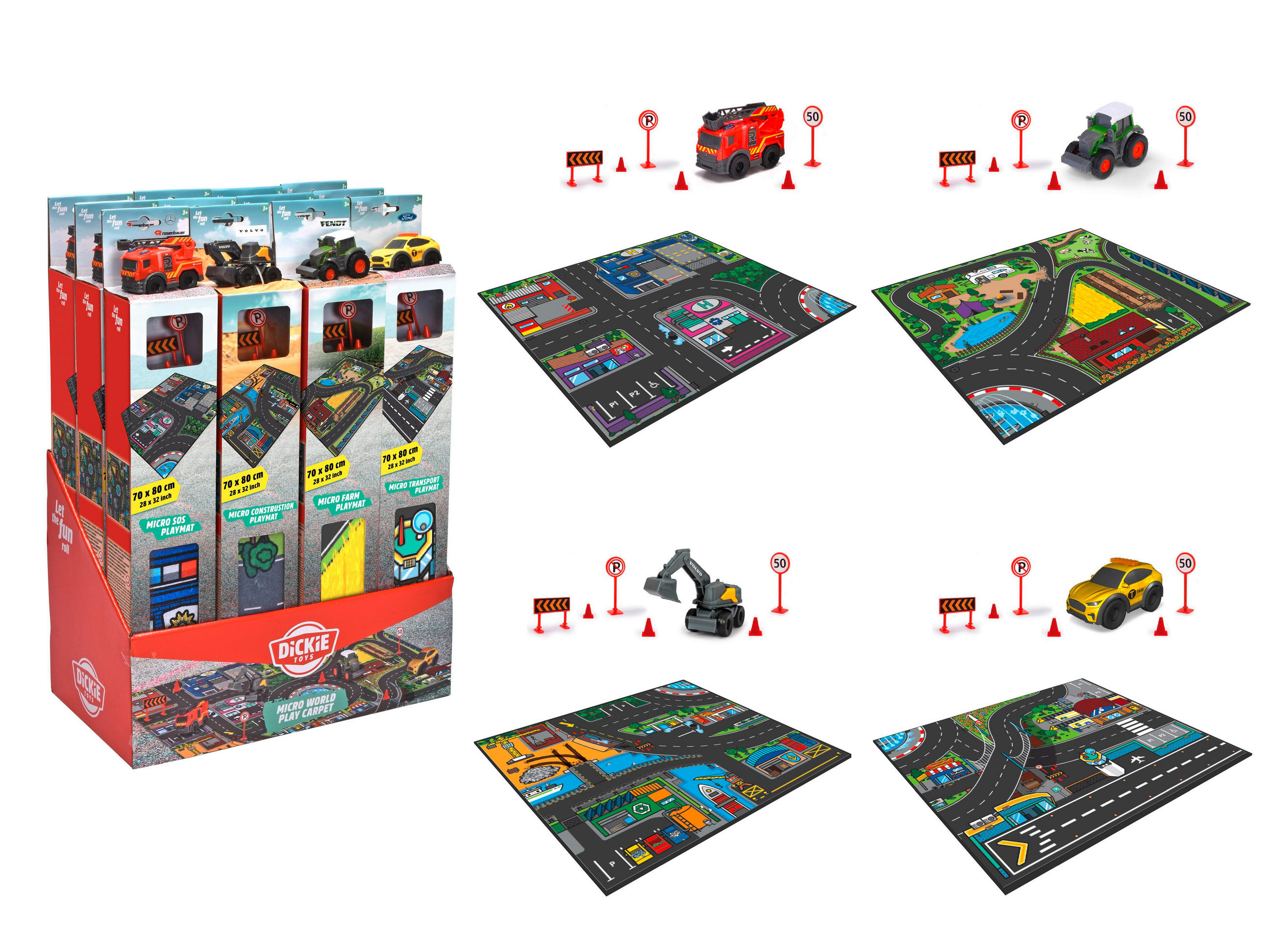 STRAßENSET - Multicolor, Basics, Kunststoff (7/9,50/57,50cm) - Dickie Toy