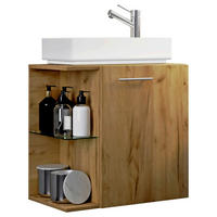 TVÄTTSTÄLL MED KOMMOD 52 cm  - honungsek/vit, Modern, trämaterial/glas (52cm) - MID.YOU