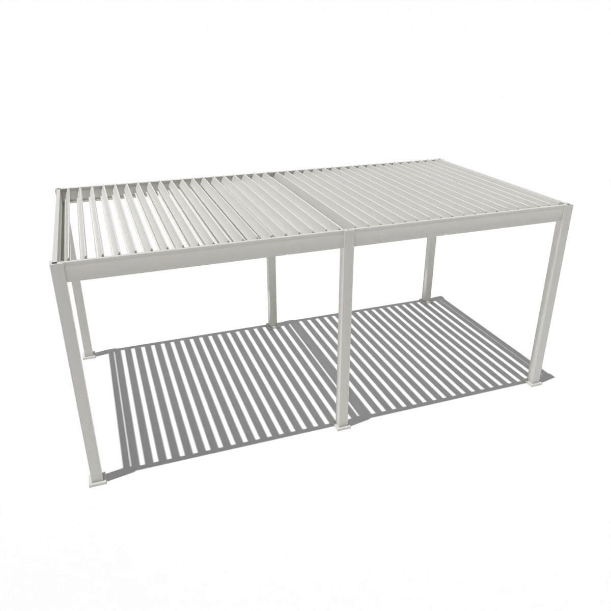 PERGOLA 600/255/300 cm   - Weiß, Basics, Metall (600/255/300cm) - Gardenson