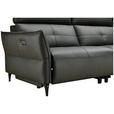 2-SITZER-SOFA  in Echtleder Schwarz   - Schwarz, Design, Leder/Metall (191/98/101cm) - Novel