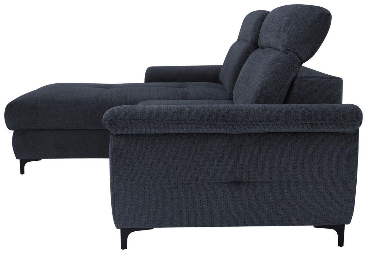 HÖRNSOFFA i gråblå  - gråblå/svart, Design, metall/trämaterial (185/256cm) - Hom`in
