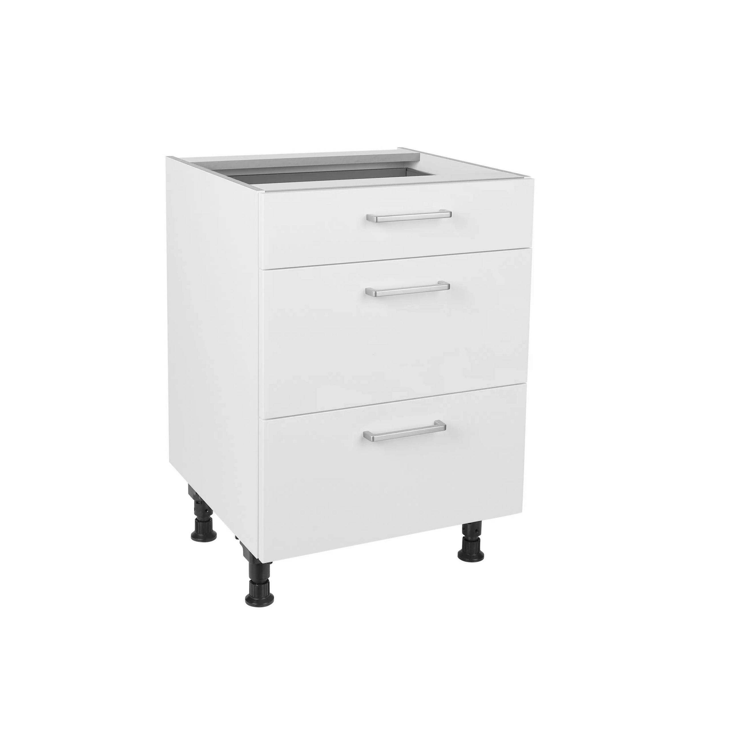 Thumbnail - Nobilia Geräteumbauschrank Riva, Weiß, Metall, 1 Fächer, 3 Schubladen, nur wie online abgebildet bestellbar, 60x216.6x58...