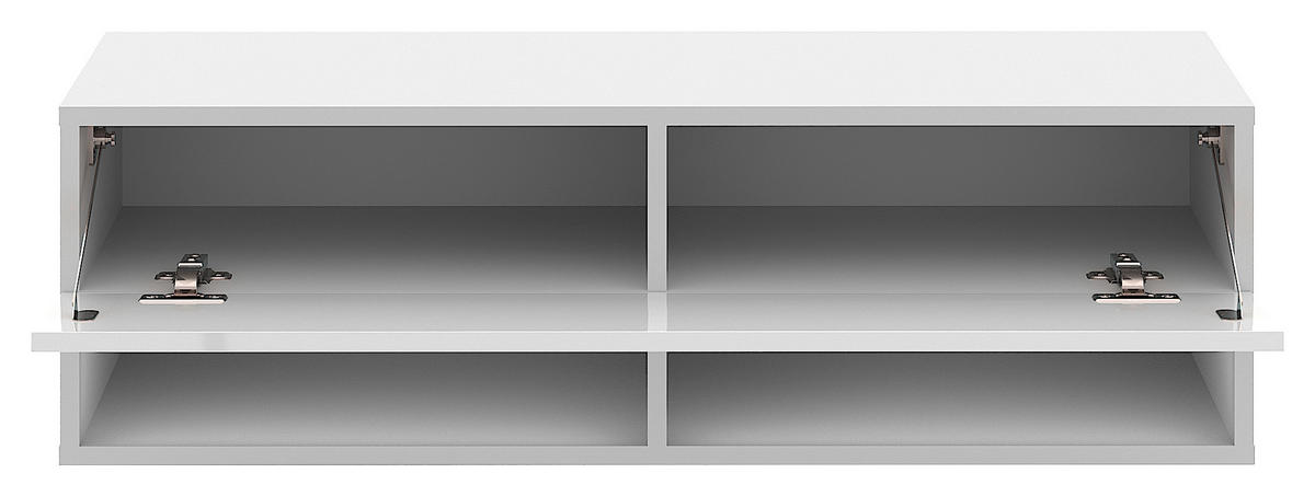 LOWBOARD DERBY  in 100/31,5/32,5 cm  - Weiß Hochglanz/Weiß, Design, Holzwerkstoff (100/31,5/32,5cm) - Livetastic