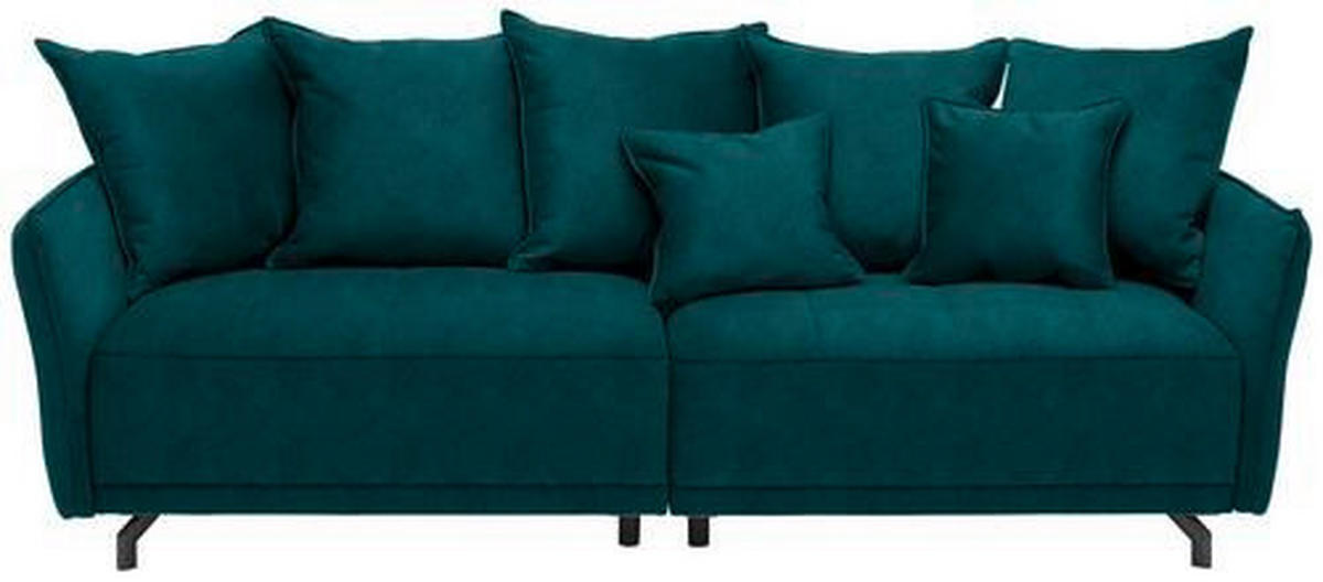 NAGY KANAPÉ textil olajkék  - olajkék/fekete, Design, textil/fém (226/91/103cm) - Carryhome