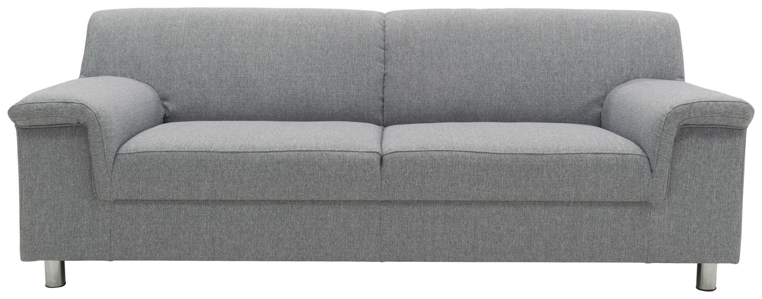 2,5-SITZER Webstoff Silberfarben - Chromfarben/Silberfarben, KONVENTIONELL, Textil/Metall (190/72/80cm)