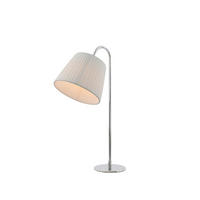 TISCHLEUCHTE 32/54/20 cm   - Chromfarben/Weiß, Design, Kunststoff/Metall (32/54/20cm) - P & B